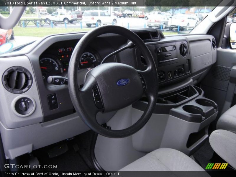 Oxford White / Medium Flint 2010 Ford E Series Van E250 XLT Commericial