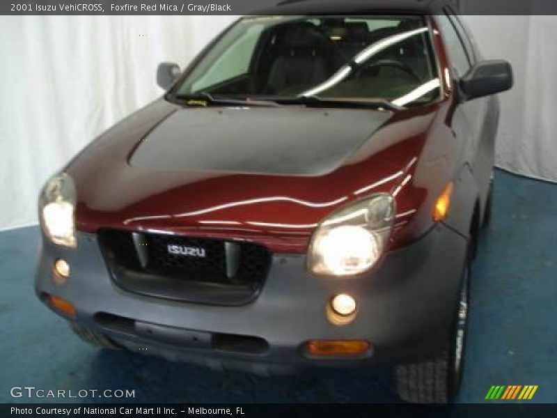 Foxfire Red Mica / Gray/Black 2001 Isuzu VehiCROSS