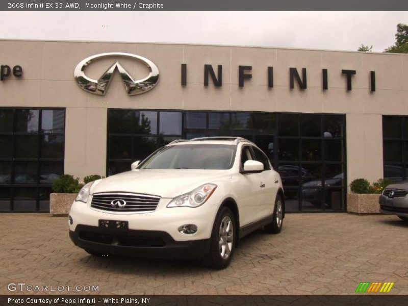 Moonlight White / Graphite 2008 Infiniti EX 35 AWD
