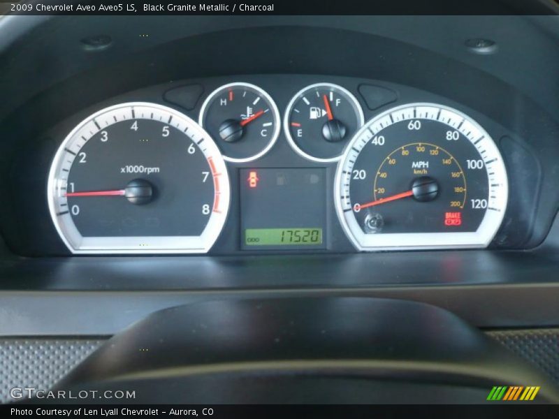 Black Granite Metallic / Charcoal 2009 Chevrolet Aveo Aveo5 LS