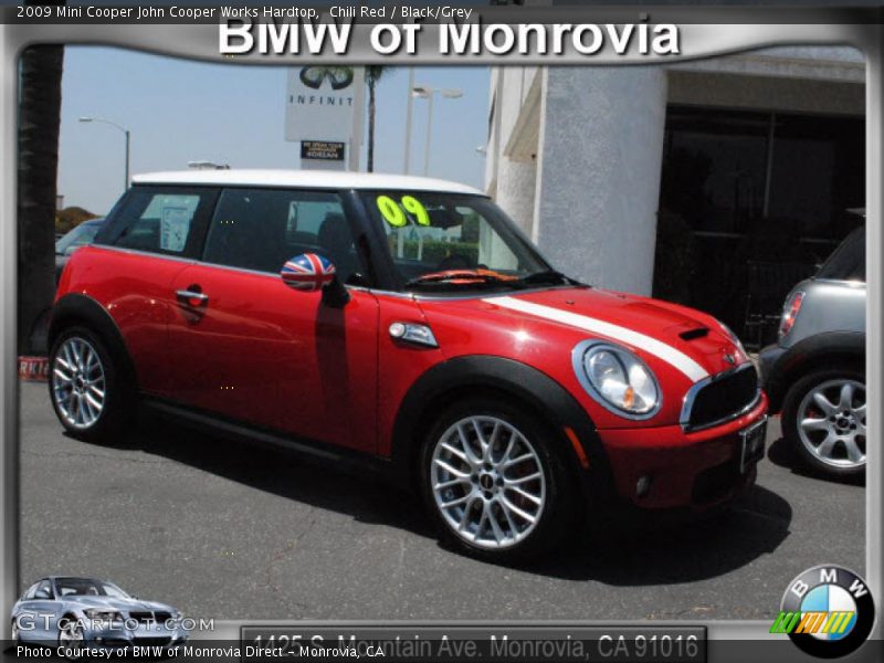 Chili Red / Black/Grey 2009 Mini Cooper John Cooper Works Hardtop
