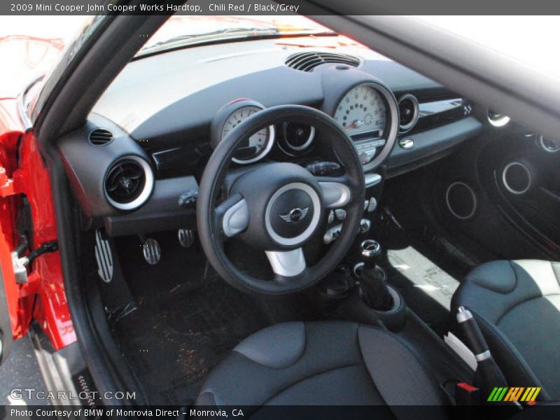 Chili Red / Black/Grey 2009 Mini Cooper John Cooper Works Hardtop