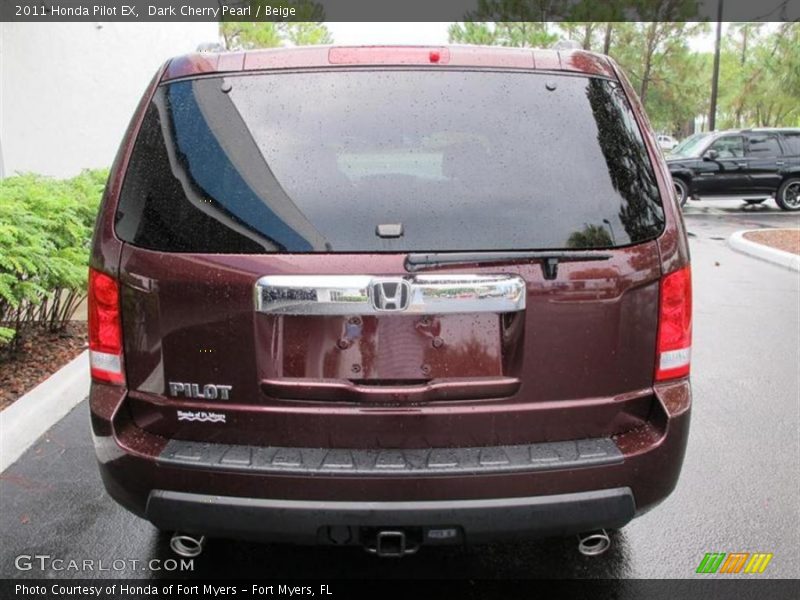 Dark Cherry Pearl / Beige 2011 Honda Pilot EX
