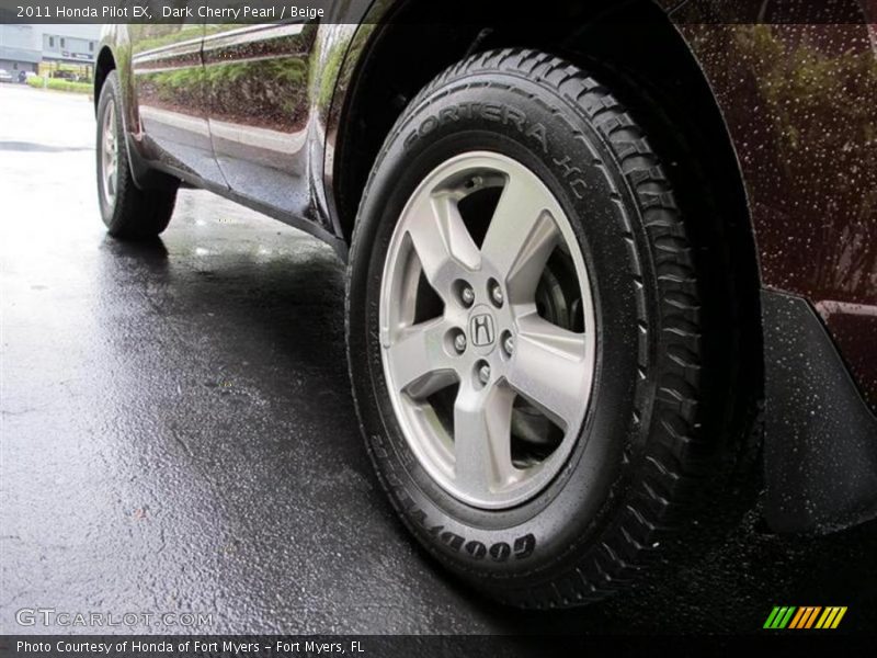 Dark Cherry Pearl / Beige 2011 Honda Pilot EX
