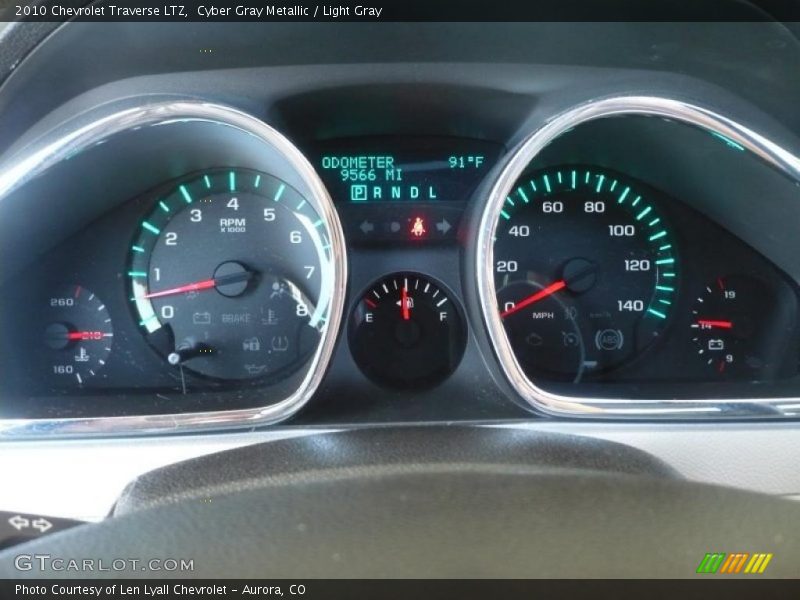 Cyber Gray Metallic / Light Gray 2010 Chevrolet Traverse LTZ