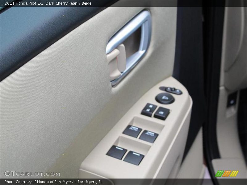 Dark Cherry Pearl / Beige 2011 Honda Pilot EX