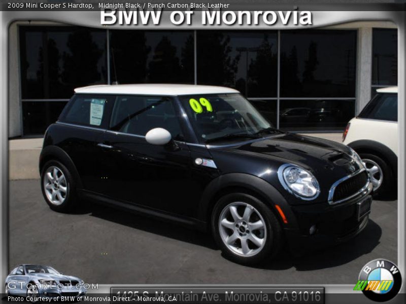 Midnight Black / Punch Carbon Black Leather 2009 Mini Cooper S Hardtop