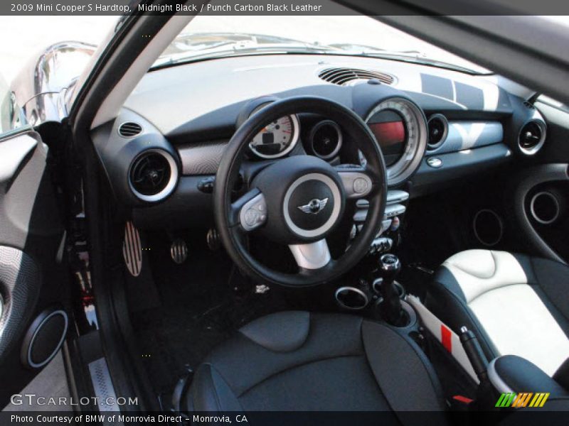 Midnight Black / Punch Carbon Black Leather 2009 Mini Cooper S Hardtop