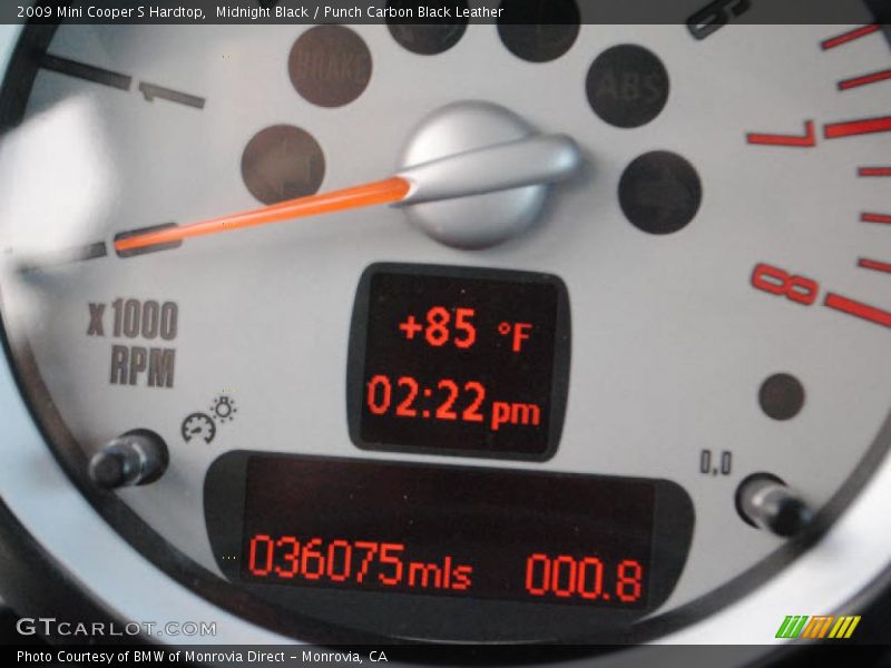 Midnight Black / Punch Carbon Black Leather 2009 Mini Cooper S Hardtop