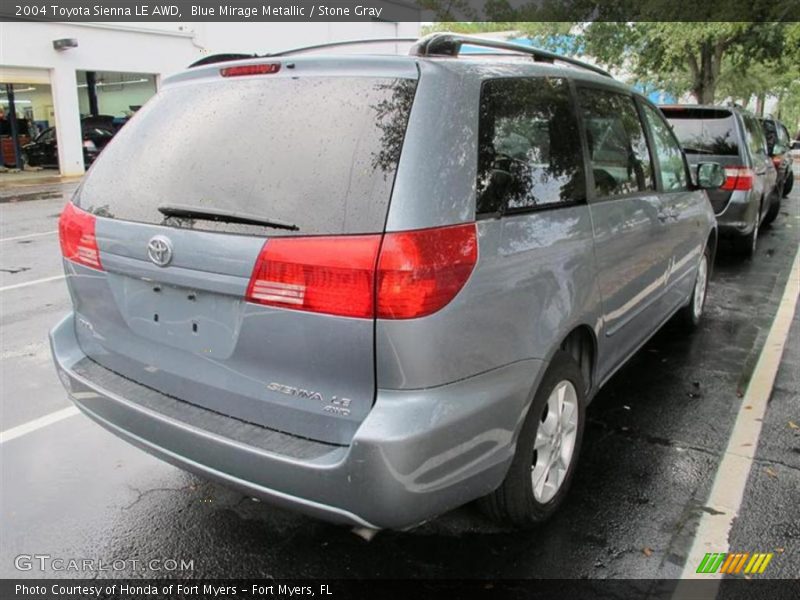 Blue Mirage Metallic / Stone Gray 2004 Toyota Sienna LE AWD