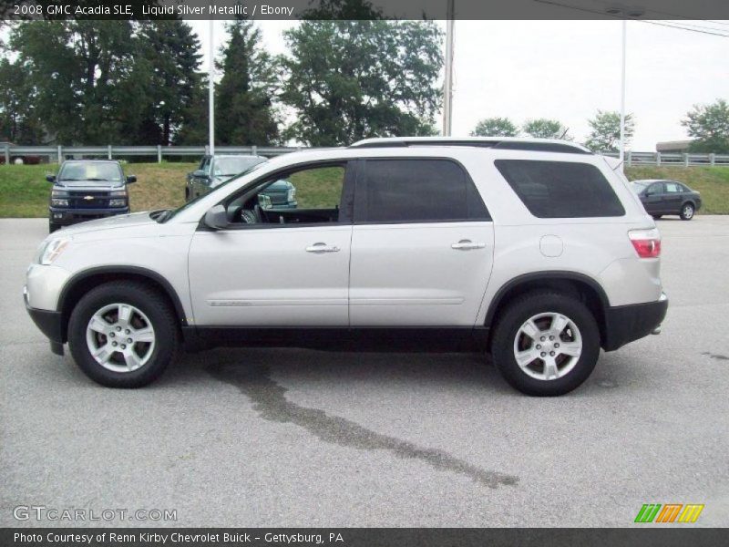 Liquid Silver Metallic / Ebony 2008 GMC Acadia SLE