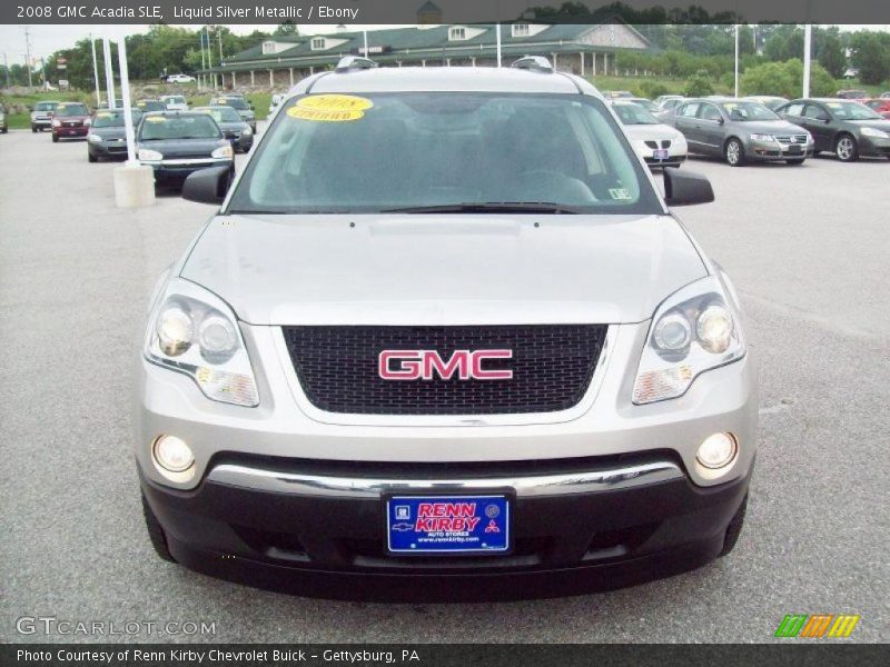 Liquid Silver Metallic / Ebony 2008 GMC Acadia SLE