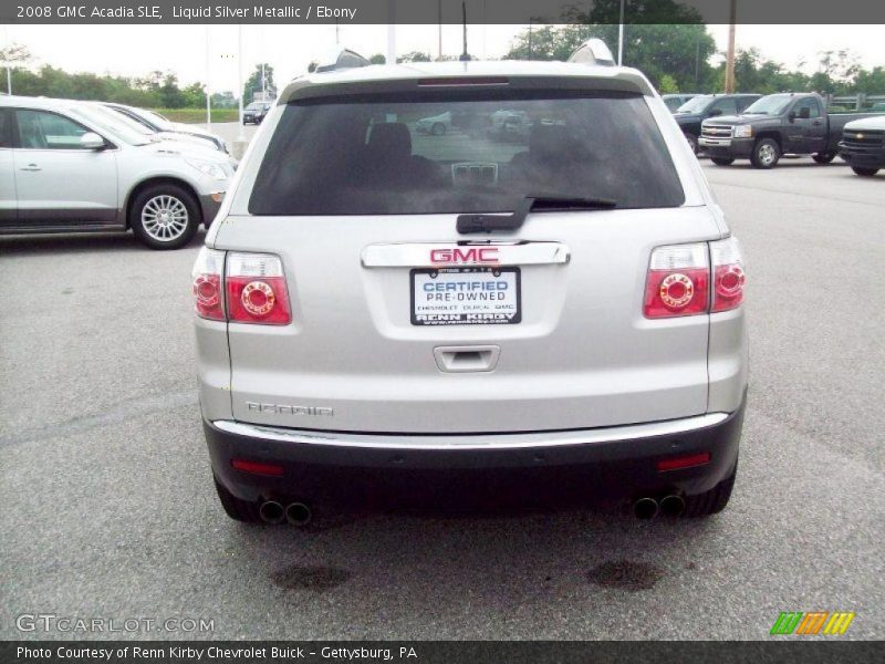 Liquid Silver Metallic / Ebony 2008 GMC Acadia SLE