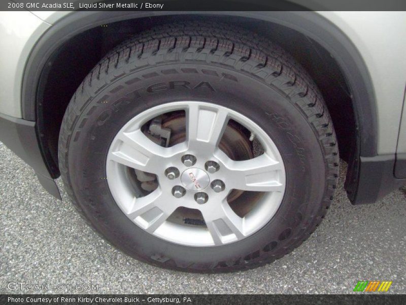 Liquid Silver Metallic / Ebony 2008 GMC Acadia SLE