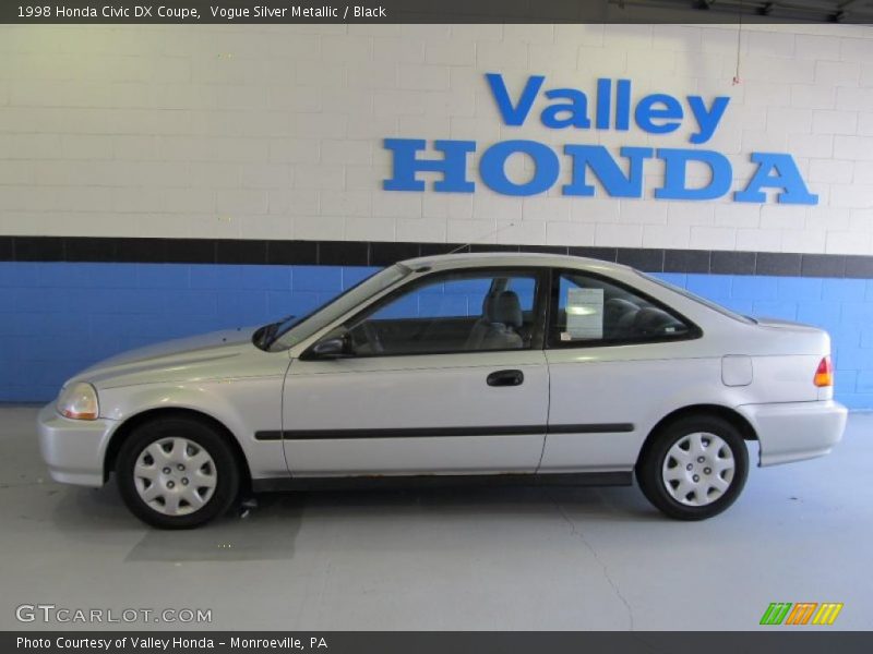 Vogue Silver Metallic / Black 1998 Honda Civic DX Coupe
