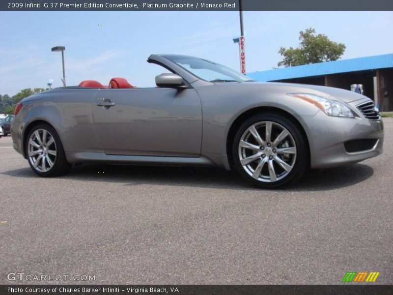 Platinum Graphite / Monaco Red 2009 Infiniti G 37 Premier Edition Convertible