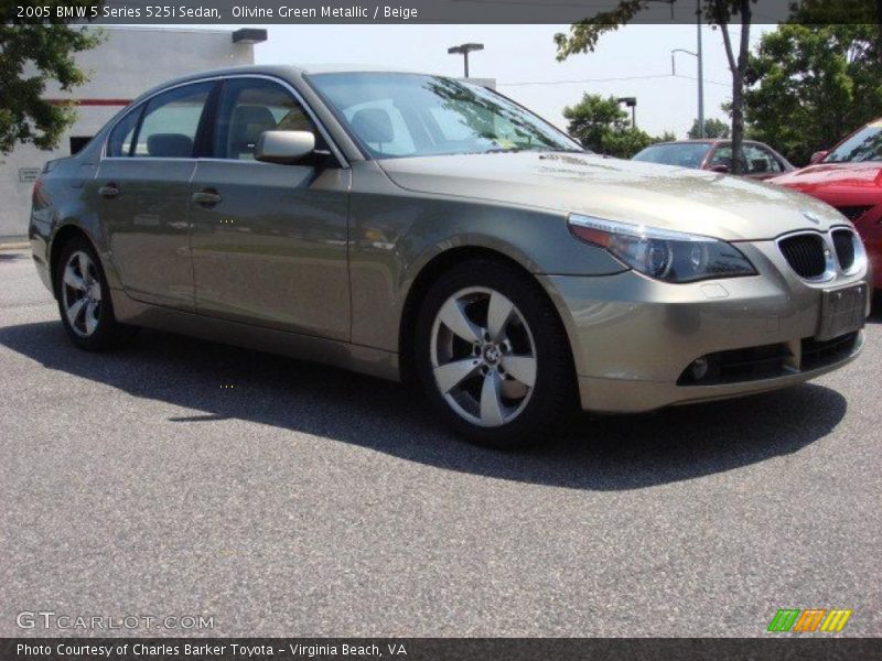 Olivine Green Metallic / Beige 2005 BMW 5 Series 525i Sedan