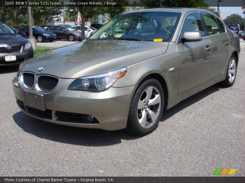 Olivine Green Metallic / Beige 2005 BMW 5 Series 525i Sedan