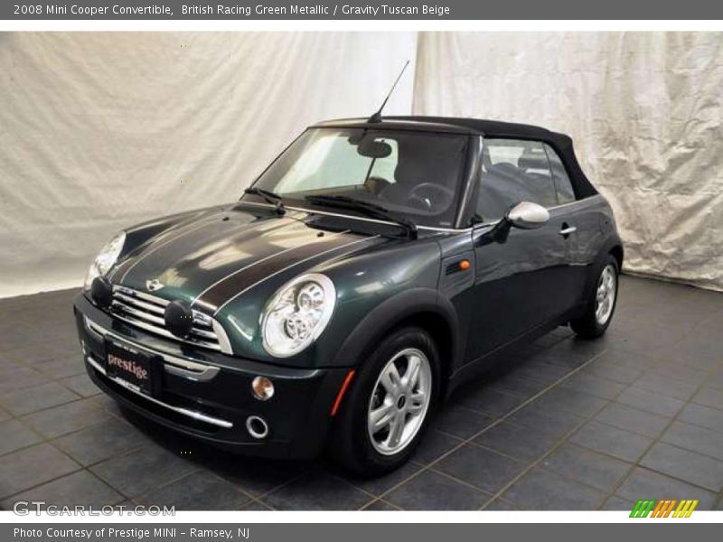 British Racing Green Metallic / Gravity Tuscan Beige 2008 Mini Cooper Convertible