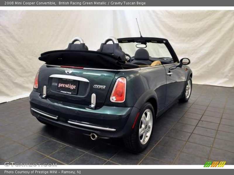British Racing Green Metallic / Gravity Tuscan Beige 2008 Mini Cooper Convertible