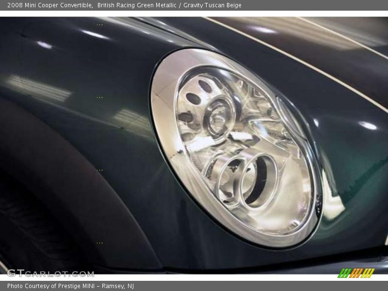 British Racing Green Metallic / Gravity Tuscan Beige 2008 Mini Cooper Convertible