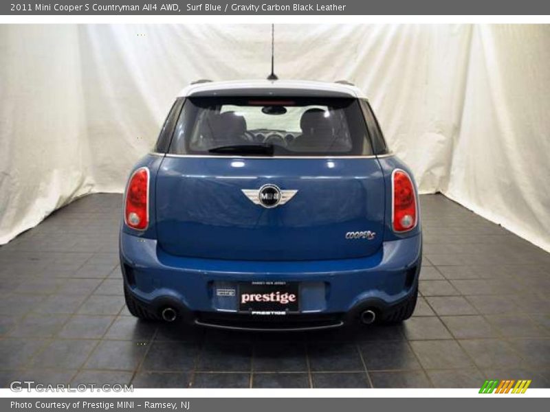 Surf Blue / Gravity Carbon Black Leather 2011 Mini Cooper S Countryman All4 AWD