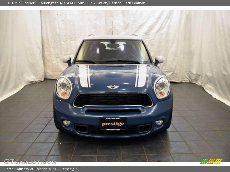 Surf Blue / Gravity Carbon Black Leather 2011 Mini Cooper S Countryman All4 AWD