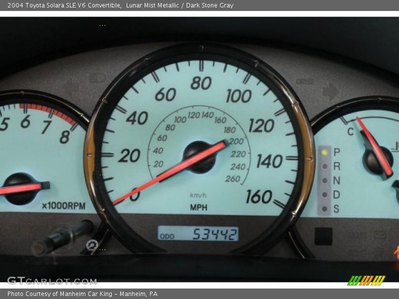 Lunar Mist Metallic / Dark Stone Gray 2004 Toyota Solara SLE V6 Convertible