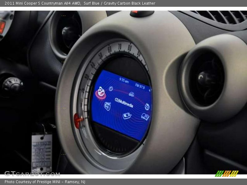 Surf Blue / Gravity Carbon Black Leather 2011 Mini Cooper S Countryman All4 AWD