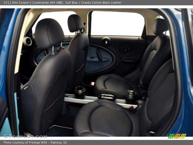 Surf Blue / Gravity Carbon Black Leather 2011 Mini Cooper S Countryman All4 AWD