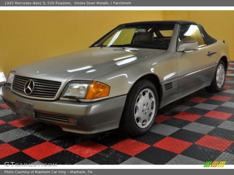 Smoke Silver Metallic / Parchment 1993 Mercedes-Benz SL 500 Roadster