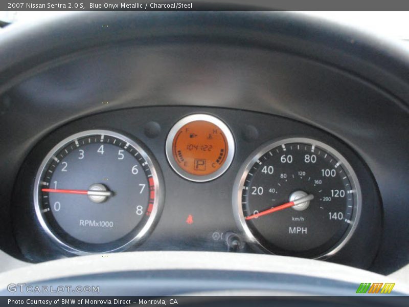 Blue Onyx Metallic / Charcoal/Steel 2007 Nissan Sentra 2.0 S