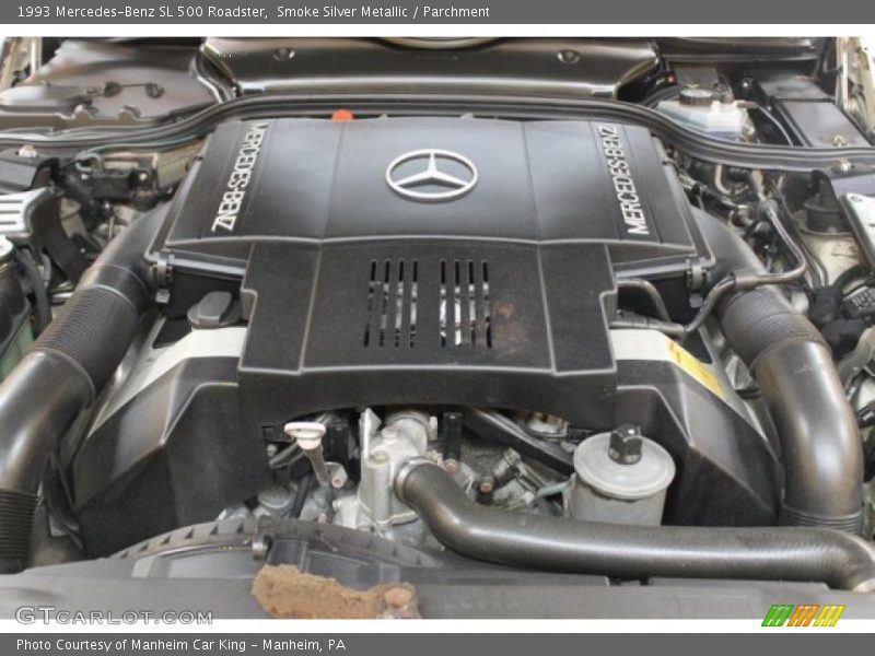 Smoke Silver Metallic / Parchment 1993 Mercedes-Benz SL 500 Roadster