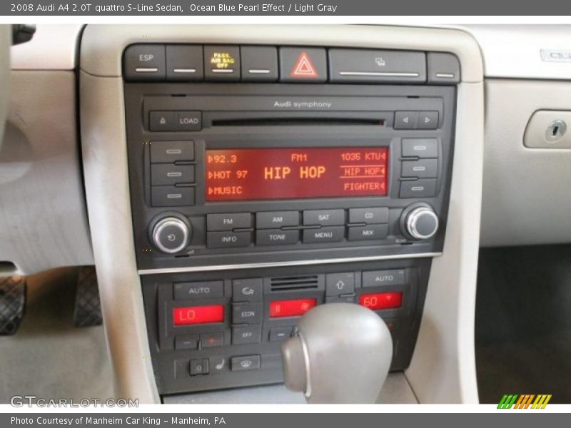 Ocean Blue Pearl Effect / Light Gray 2008 Audi A4 2.0T quattro S-Line Sedan