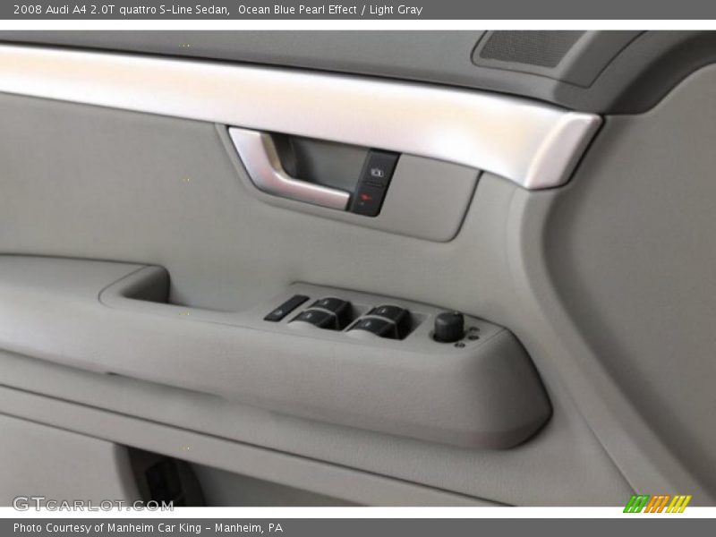 Ocean Blue Pearl Effect / Light Gray 2008 Audi A4 2.0T quattro S-Line Sedan