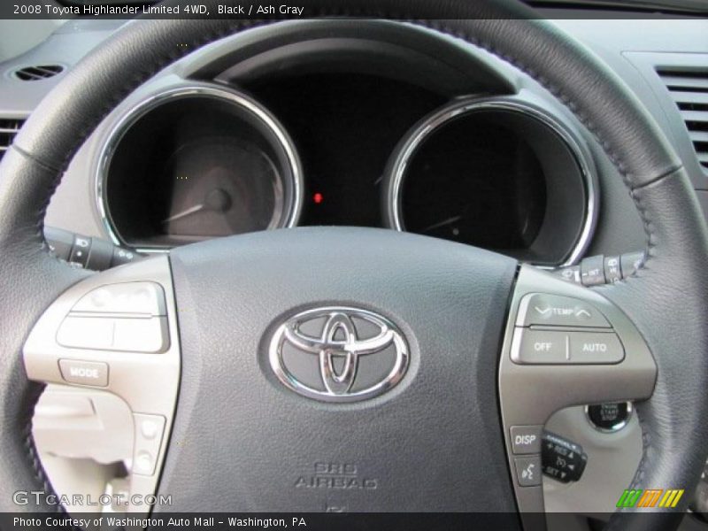 Black / Ash Gray 2008 Toyota Highlander Limited 4WD