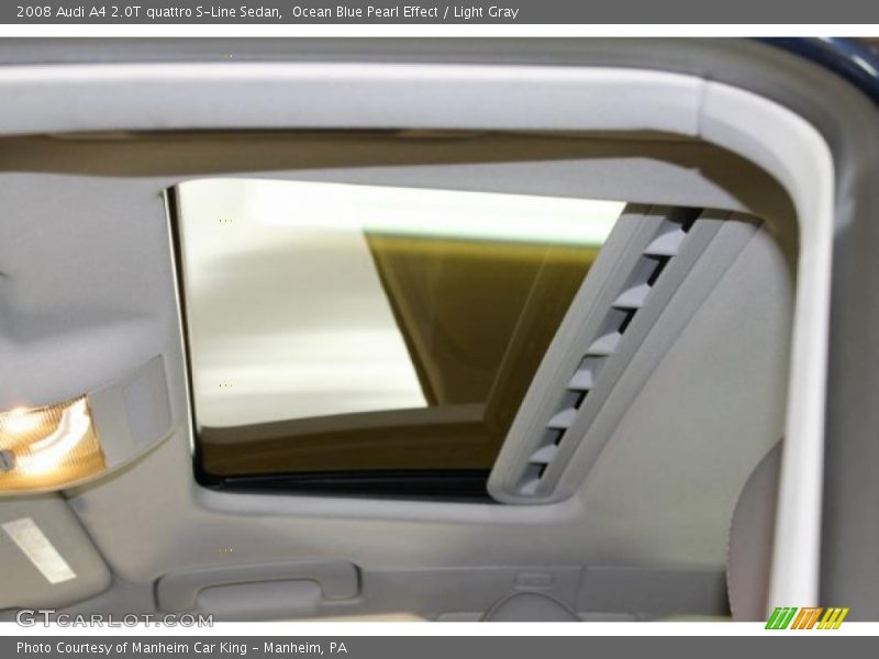 Ocean Blue Pearl Effect / Light Gray 2008 Audi A4 2.0T quattro S-Line Sedan