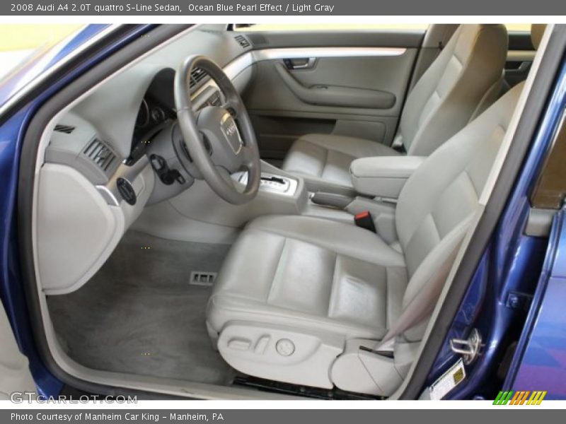 Ocean Blue Pearl Effect / Light Gray 2008 Audi A4 2.0T quattro S-Line Sedan