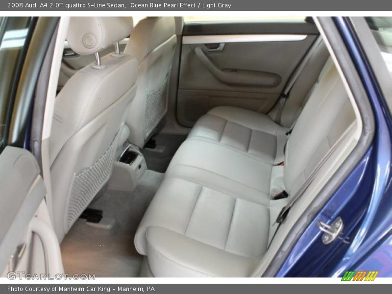 Ocean Blue Pearl Effect / Light Gray 2008 Audi A4 2.0T quattro S-Line Sedan