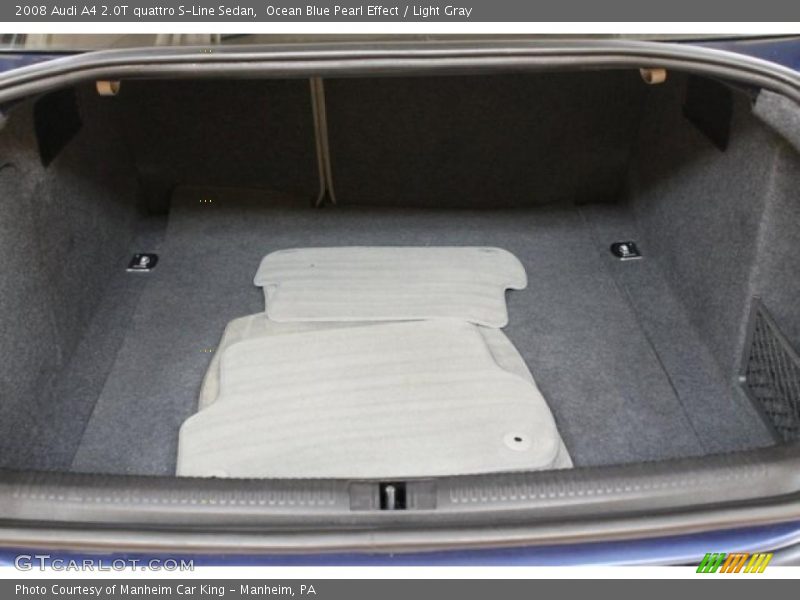 Ocean Blue Pearl Effect / Light Gray 2008 Audi A4 2.0T quattro S-Line Sedan