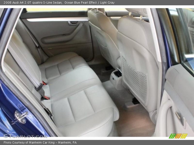 Ocean Blue Pearl Effect / Light Gray 2008 Audi A4 2.0T quattro S-Line Sedan