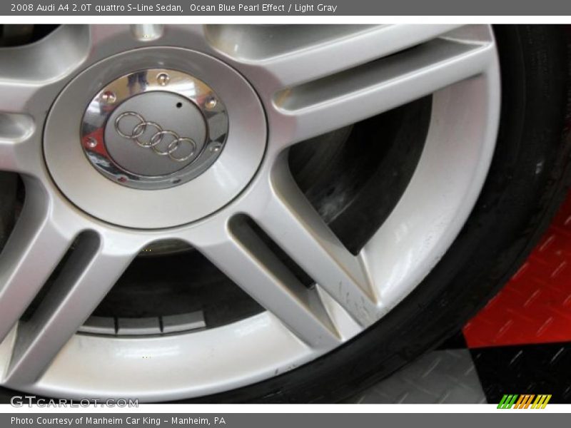 Ocean Blue Pearl Effect / Light Gray 2008 Audi A4 2.0T quattro S-Line Sedan
