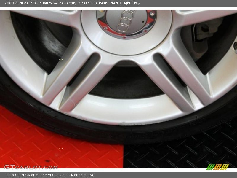 Ocean Blue Pearl Effect / Light Gray 2008 Audi A4 2.0T quattro S-Line Sedan