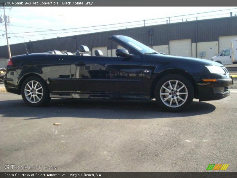 Black / Slate Gray 2004 Saab 9-3 Arc Convertible