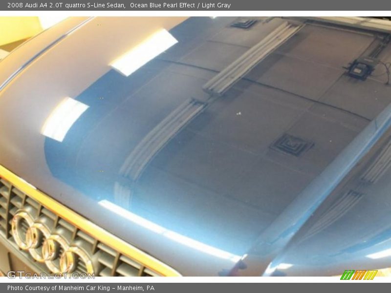 Ocean Blue Pearl Effect / Light Gray 2008 Audi A4 2.0T quattro S-Line Sedan
