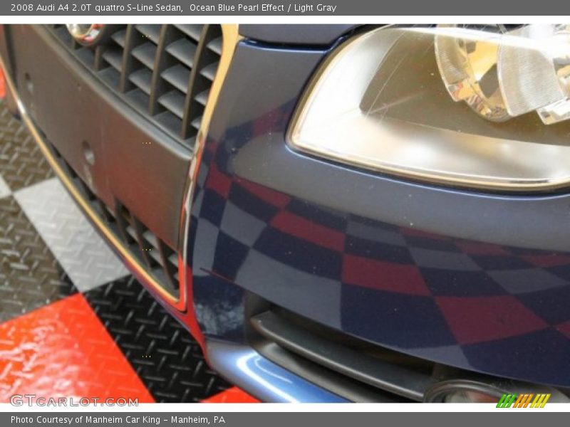 Ocean Blue Pearl Effect / Light Gray 2008 Audi A4 2.0T quattro S-Line Sedan