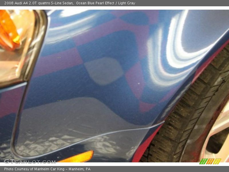 Ocean Blue Pearl Effect / Light Gray 2008 Audi A4 2.0T quattro S-Line Sedan
