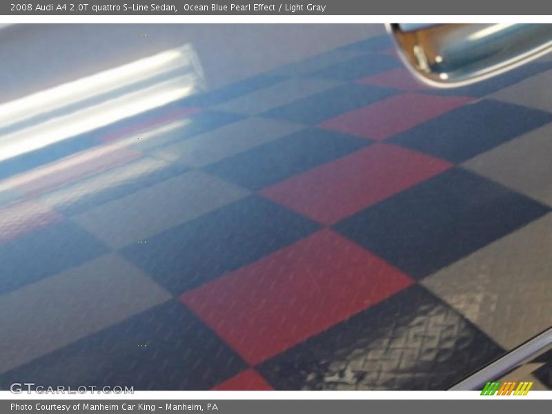Ocean Blue Pearl Effect / Light Gray 2008 Audi A4 2.0T quattro S-Line Sedan