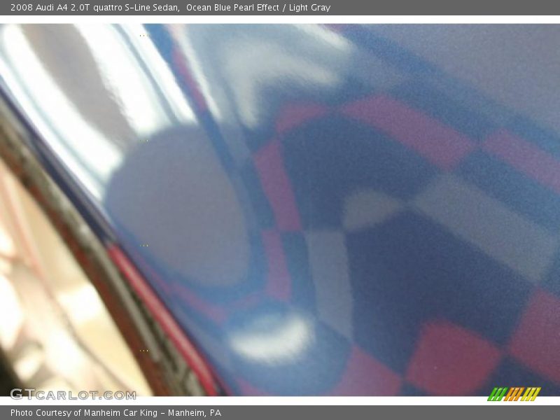 Ocean Blue Pearl Effect / Light Gray 2008 Audi A4 2.0T quattro S-Line Sedan
