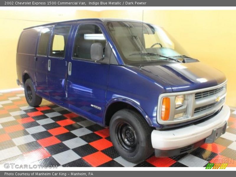 Indigo Blue Metallic / Dark Pewter 2002 Chevrolet Express 1500 Commercial Van